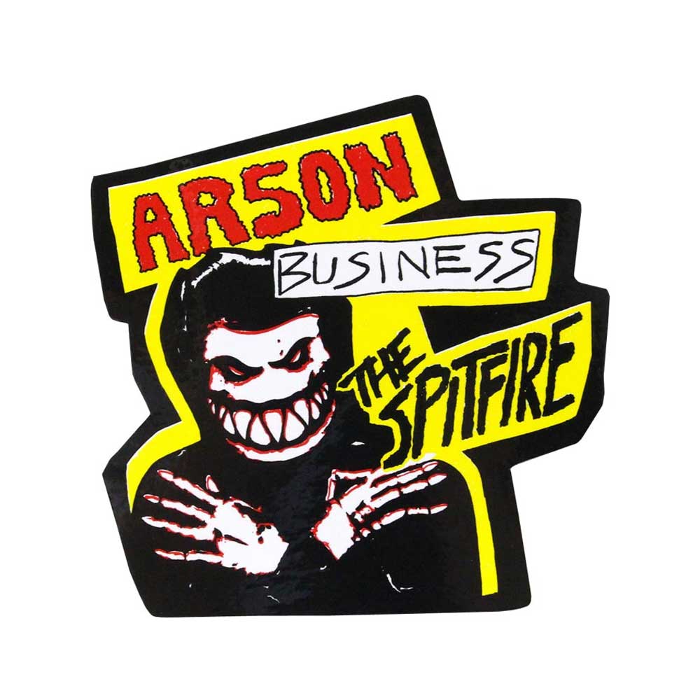 SPITFIRE ARSON BUSINESS STICKER(13.7cm × 13.5cm)