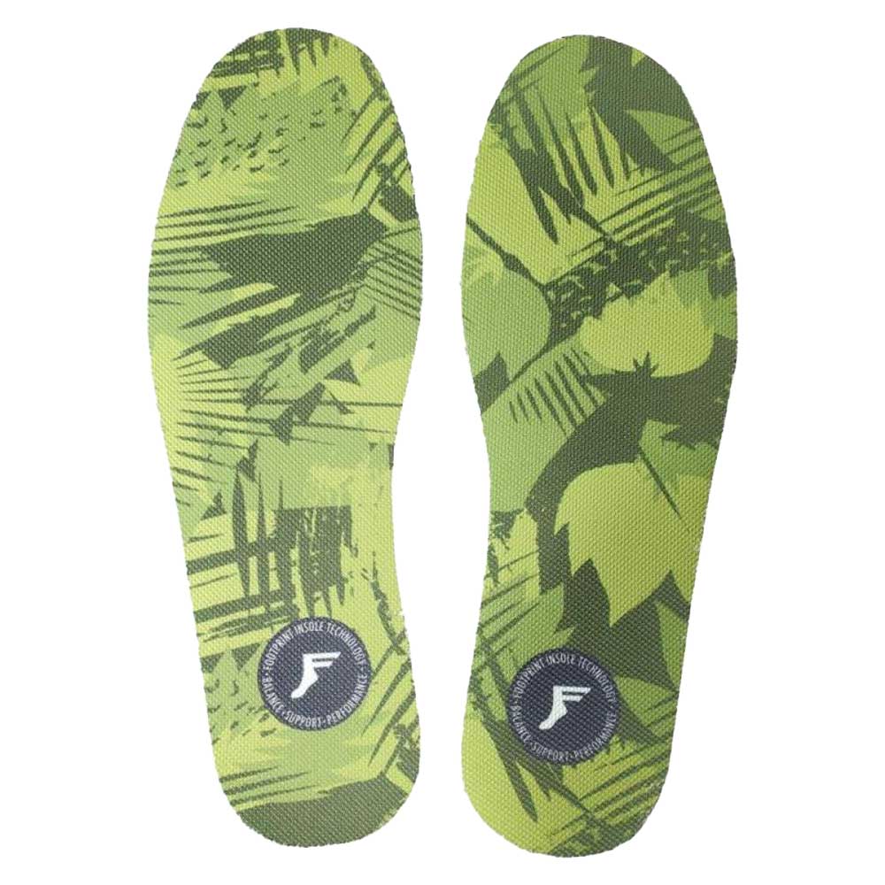 FOOTPRINT INSOLES KINGFOAM FLAT 3mm CUTTING TYPE GREEN CAMO