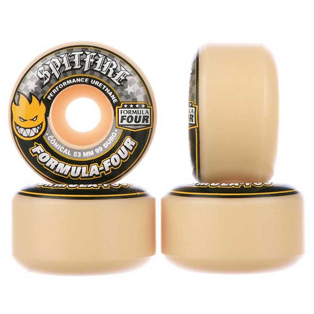 SPITFIRE スピットファイア FORMULAFOUR WHEELS F4 99DU CONICAL WHITE 52mm / 53mm / 54mm / 56mm