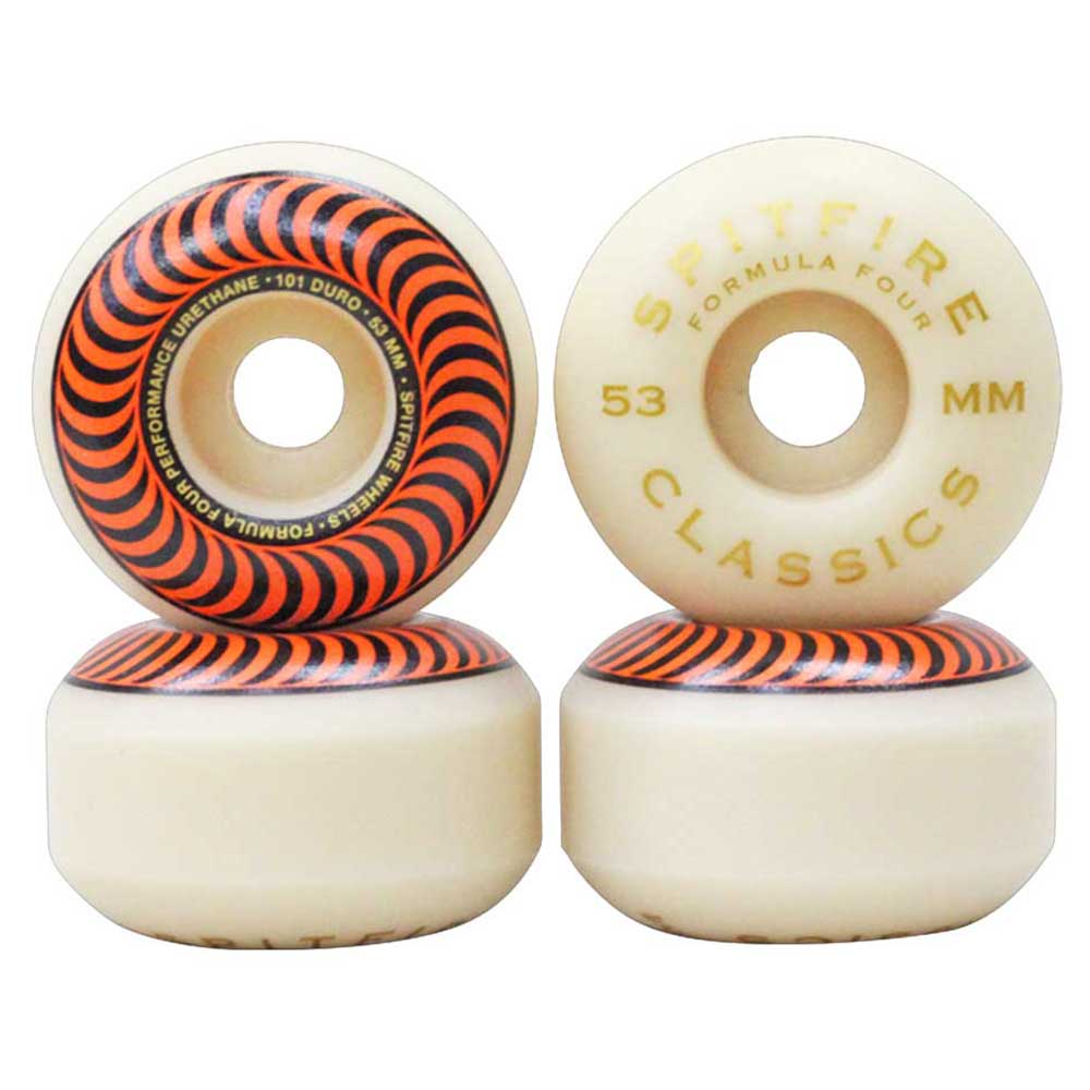 SPITFIRE FORMULA FOUR F4 WHEELS 101D CLASSIC ORANGE 53mm