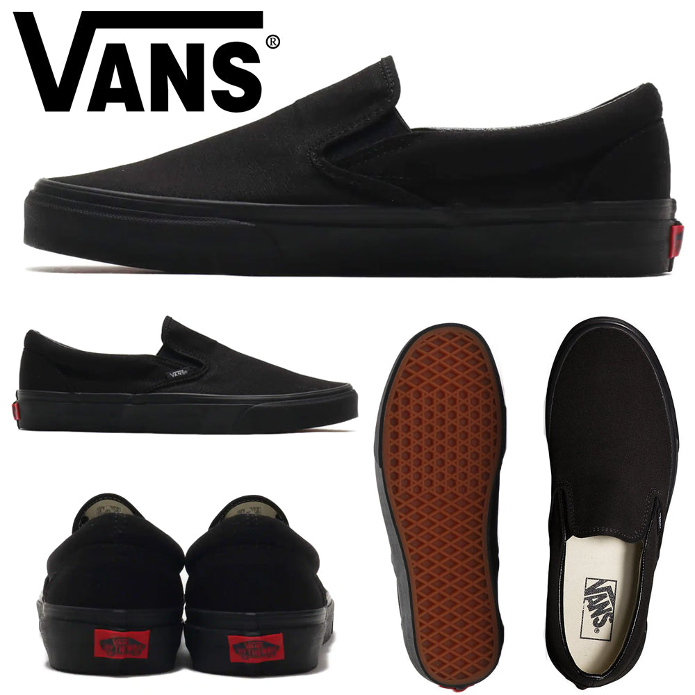VANS バンズ CLASSIC SLIP-ON BLACK/BLACK (VN000EYEBKA)