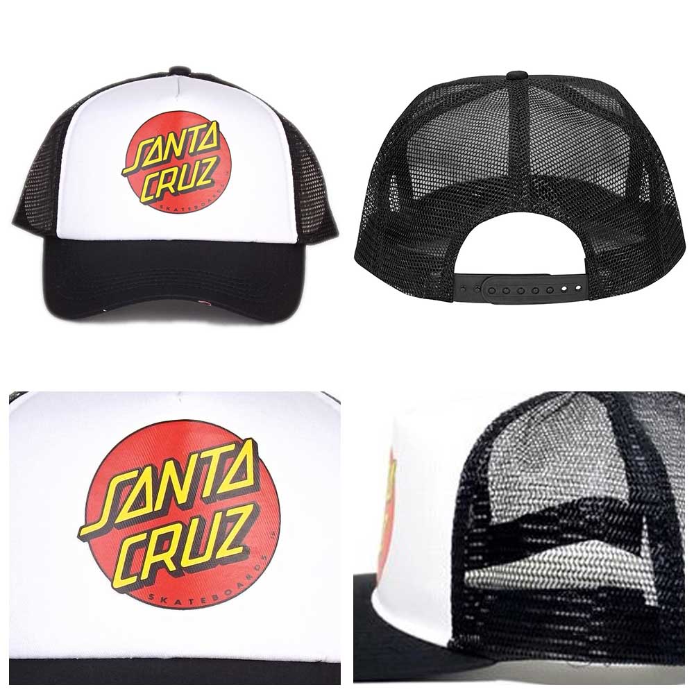 SANTA CRUZ SCREAMING CLASSIC DOT MESH TRUCKER HIGH PROFILE HAT YOUTH サンタクルーズ メッシュキャップ