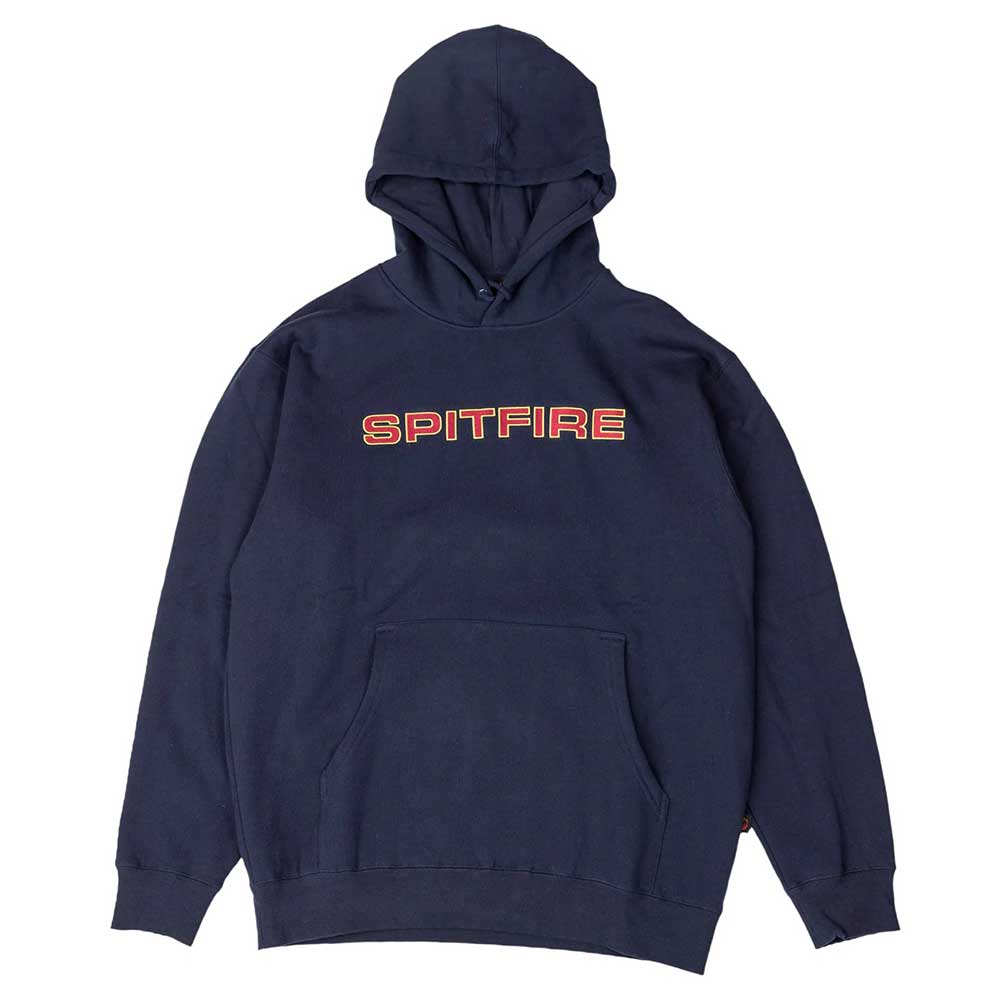 SPITFIRE CLASSIC 87' EMB CUSTOM PULLOVER HOODED SWEATSHIRT W/EMBROIDERY DEEP NAVY