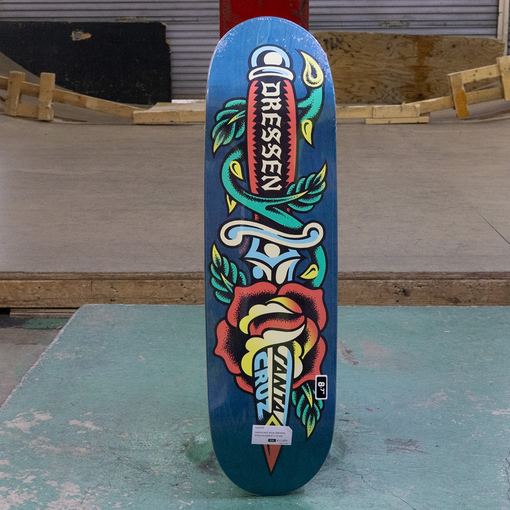 SANTACRUZ DECK DRESSEN ROSE DAGGER 8.7×31.825 – EKL SKATE PARK