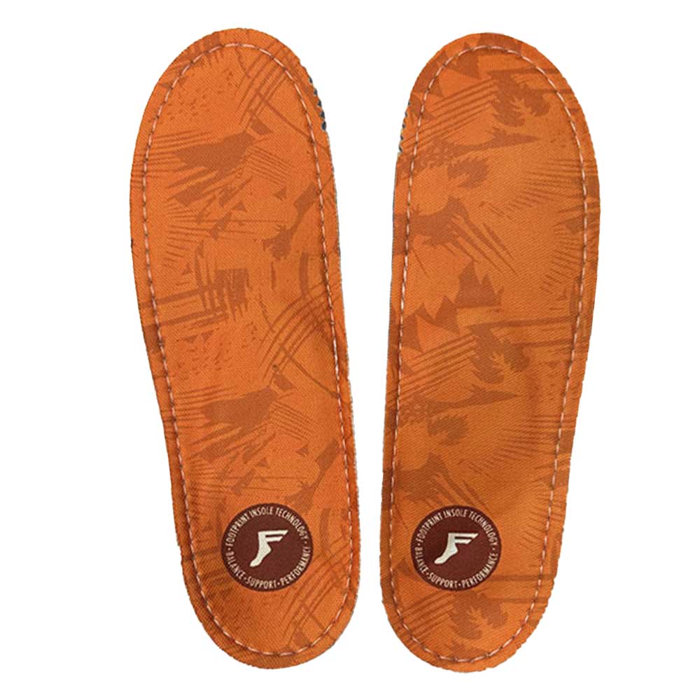 FOOTPRINT INSOLES KINGFOAM ORTHOTICS ORANGE CAMO