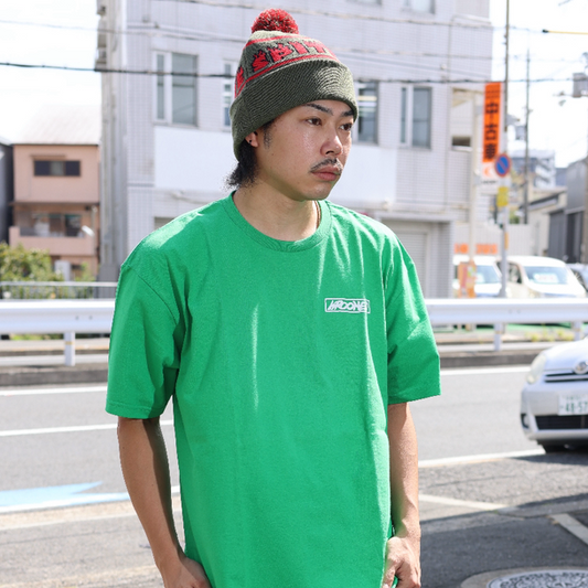SPITFIRE POM BEANIE GREEN/RED