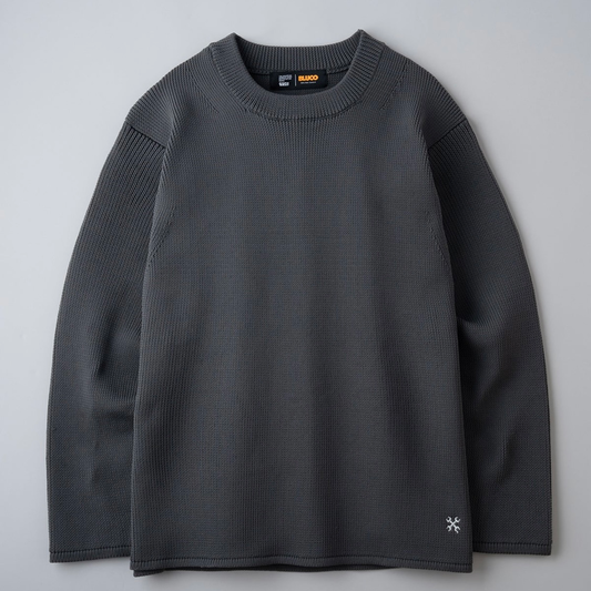 BULCO CREW NECK RIB KNIT SWEATER
