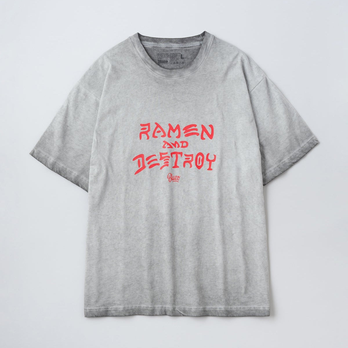BLUCO (RAMEN&DESTROY×BLUCO) ピグメントオーバーTシャツ