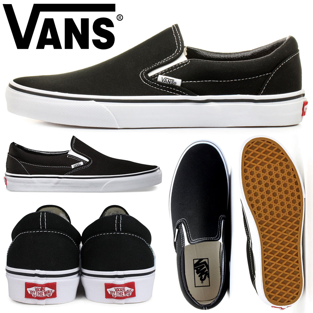 VANS バンズ CLASSIC SLIP-ON BLACK (VN000EYEBLK)