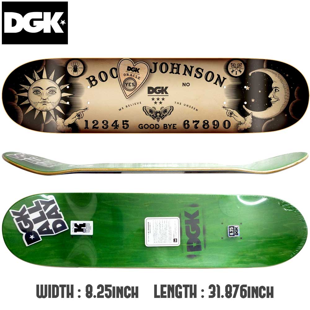 送料店舗負担 新品 DGK デッキ Boo Johnson 8.25 スケボー 板 